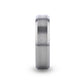 SHIRE Titanium Brushed Center Men’s Flat Wedding Ring with Polished Beveled Edges - 6mm & 8mm