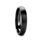 GEORGIA Domed Brush Finished Black Tungsten Carbide Wedding Band for Women - 2mm