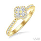 1/2 Ctw Clover Round Cut Diamond Fashion Ring in 14K Yellow Gold