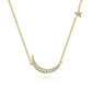 Gabriel & Co. 14K Yellow Gold Crescent Moon Diamond Pendant Necklace .12CTW