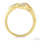 1/3 Ctw Lovebright Open Center Mixed Shape Mounts Round Cut Diamond Fashion Ring in 10K Yellow and White Gold