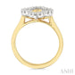 1/6 Ctw Fluted Texture 4-Leaf Clover Round Cut Diamond Pirouette Fashion Ring in 10K Yellow and White Gold