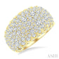 3 1/3 Ctw Round Cut Diamond Fashion Dome Ring in 14K Yellow Gold