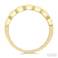 1 1/2 Ctw 7 Stone Bezel Set Emerald Cut Diamond Fashion Band in 14K Yellow Gold