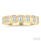 1 Ctw 7 Stone Bezel Set Emerald Cut Diamond Fashion Band in 14K Yellow Gold