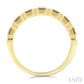 1 Ctw 7 Stone Bezel Set Emerald Cut Diamond Fashion Band in 14K Yellow Gold