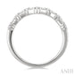 1/4 Ctw Baguette and Round Cut Diamond Chevron Fashion Ring in 14K White Gold