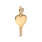 Pandora Engravable Heart Key Pendant