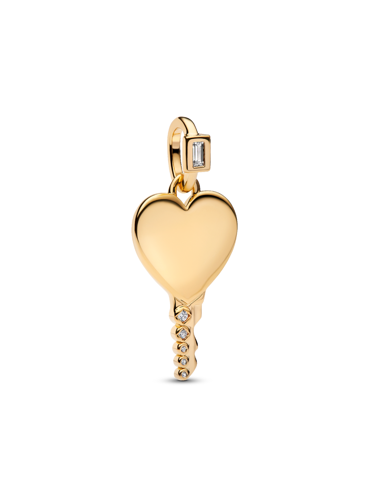 Pandora Engravable Heart Key Pendant