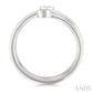 1/5 Ctw Round Shape Diamond Bezel Double Coil Fashion Ring in 14K White Gold