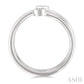 1/5 Ctw Round Shape Diamond Bezel Double Coil Fashion Ring in 14K White Gold
