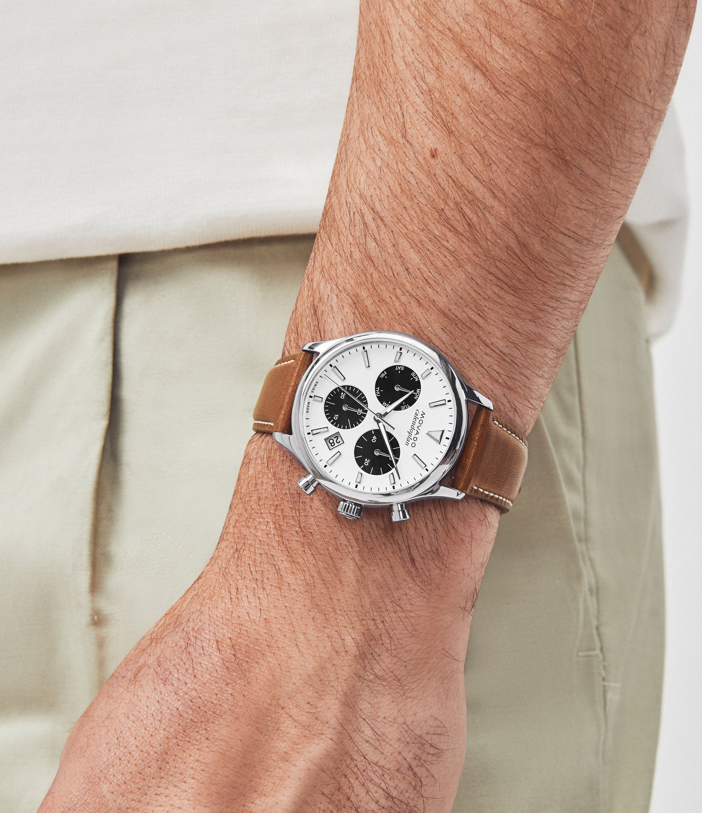 Movado Heritage Calendoplan Chronograph 3650147 43mm Men watch