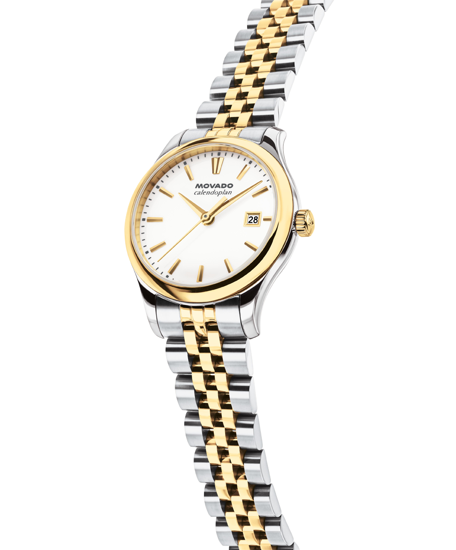 Movado Heritage Calendoplan 3650238 27mm Two-Tone Stainless Steel & Pale Gold Swiss Quartz — official product image
