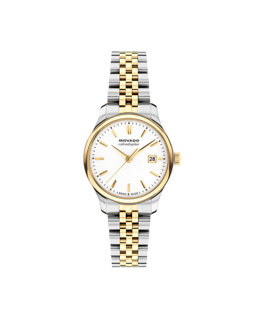 Movado Heritage Calendoplan 3650238 27mm Two-Tone Stainless Steel & Pale Gold Swiss Quartz — official product image