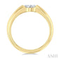 1/3 Ctw East-West Set Pear Cut Diamond Solitaire Fashion Ring in 14K Yellow Gold