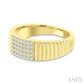 1/4 Ctw Round Cut Diamond Pirouette Fashion Ring in 10K Yellow Gold