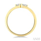 1/3 Ctw Toi Et Moi 2-Stone Pear and Oval Cut Diamond Fashion Ring in 14K Yellow Gold