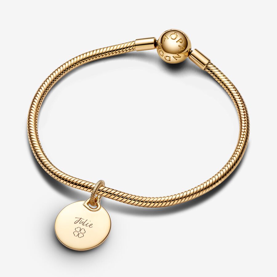 Engravable Round Tag Dangle Charm