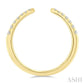 1/5 Ctw Graduated Round Cut Diamond Claw Open Fashion Ring in 14K Yellow Gold