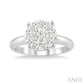 1/2 Ctw Lovebright Round Cut Diamond Ring in 14K White Gold