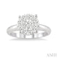 1/2 Ctw Lovebright Round Cut Diamond Ring in 14K White Gold