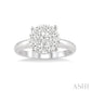 1/3 Ctw Lovebright Round Cut Diamond Ring in 14K White Gold