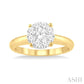 1/8 Ctw Lovebright Round Cut Diamond Ring in 14K Yellow and White Gold