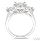 2 Ctw Past Present and Future Lovebright Round Cut Diamond Ring in 14K White Gold