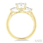 1 Ctw Past Present and Future Lovebright Round Cut Diamond Ring in 14K Yellow and White Gold