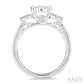 1 Ctw Past Present and Future Lovebright Round Cut Diamond Ring in 14K White Gold