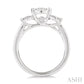 3/4 Ctw Past Present and Future Lovebright Round Cut Diamond Ring in 14K White Gold