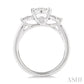 3/4 Ctw Past Present and Future Lovebright Round Cut Diamond Ring in 14K White Gold