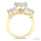 2 Ctw Past Present and Future Lovebright Round Cut Diamond Ring in 14K Yellow and White Gold