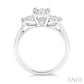 3/4 Ctw Past Present and Future Lovebright Round Cut Diamond Ring in 14K White Gold