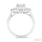 3/4 Ctw Past Present and Future Lovebright Round Cut Diamond Ring in 14K White Gold