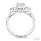 1/2 Ctw Past Present and Future Lovebright Round Cut Diamond Ring in 14K White Gold