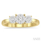 1/3 Ctw Past Present and Future Lovebright Round Cut Diamond Ring in 14K Yellow and White Gold