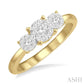1/3 Ctw Past Present and Future Lovebright Round Cut Diamond Ring in 14K Yellow and White Gold