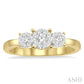 1/3 Ctw Past Present and Future Lovebright Round Cut Diamond Ring in 14K Yellow and White Gold