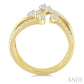 7/8 Ctw Three-Way Split Marquise and Round Cut Diamond Fashion Open Ring in 14K Yellow Gold