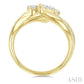 2 1/4 Ctw Bypass Three-Way Split Marquise, Pear and Round Cut Diamond Fashion Open Ring in 14K Yellow Gold