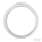 3/4 Ctw Split Twin Row Bezel Set Pear and Round Cut Diamond Fashion Ring in 14K White Gold