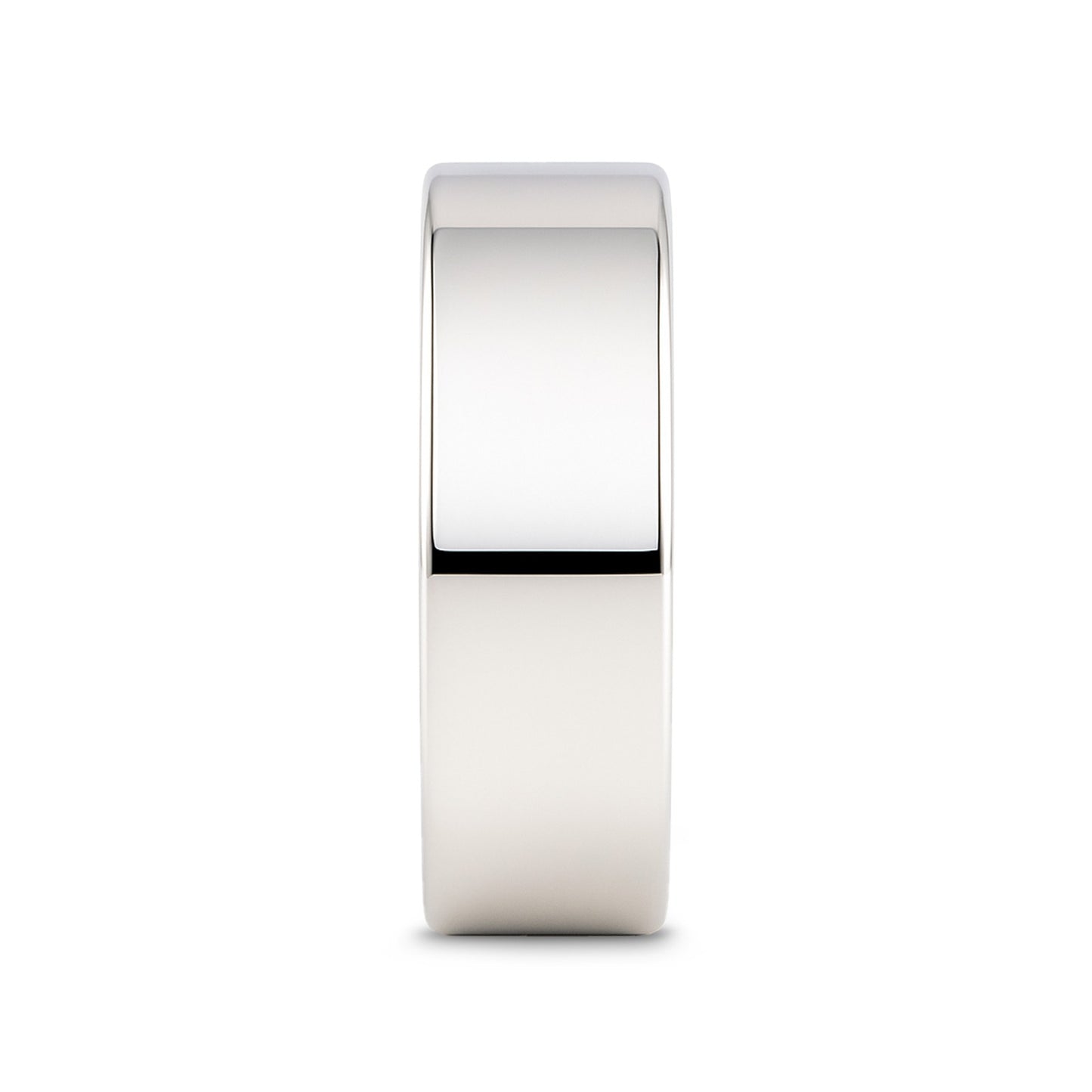STOCKTON Flat Style White Tungsten Ring - 2mm - 12mm - 8mm