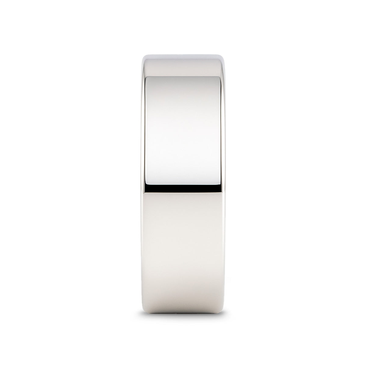 STOCKTON Flat Style White Tungsten Ring - 2mm - 12mm - 8mm