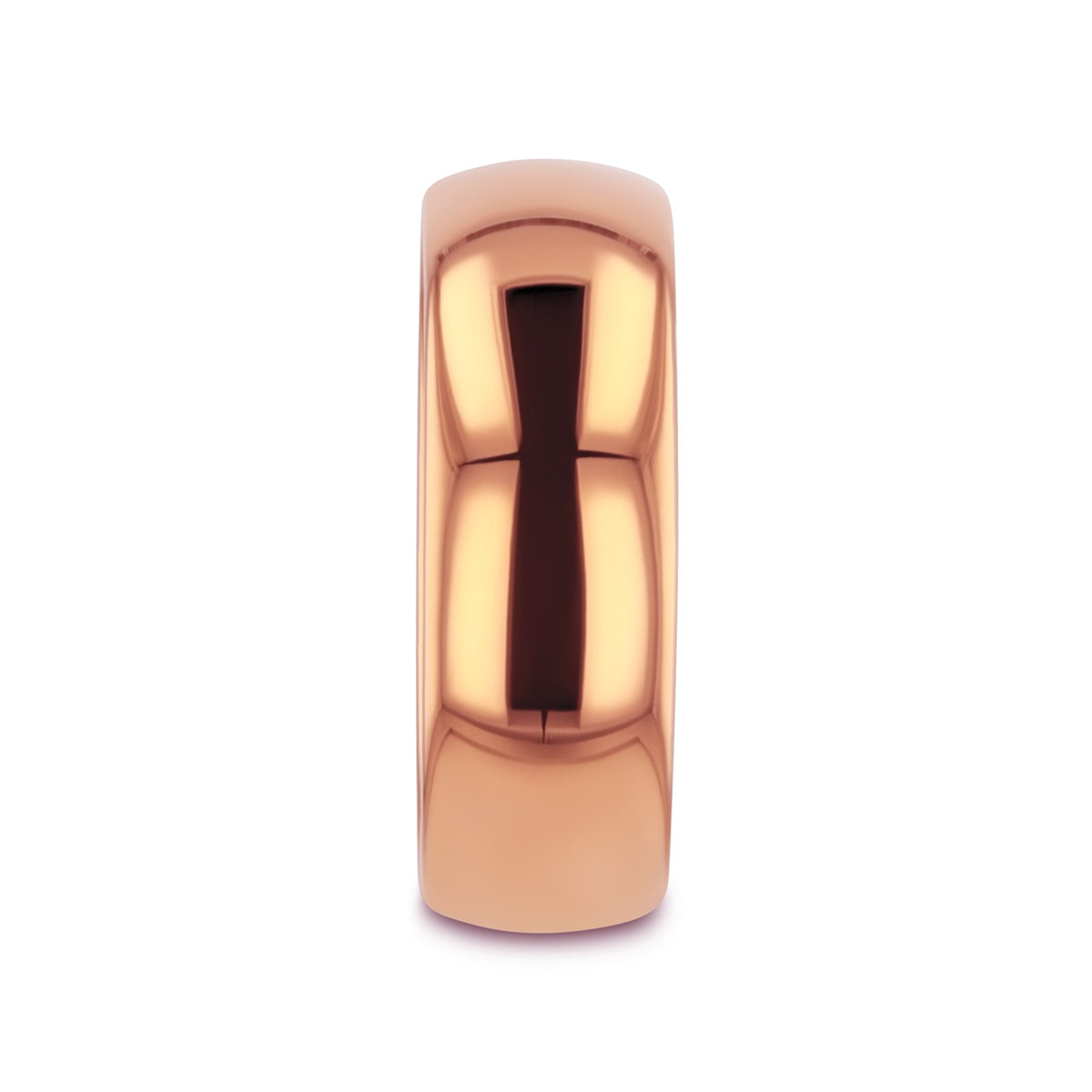 SOL Traditional Domed Rose Gold Plated Tungsten Carbide Wedding Ring - 4mm - 8mm