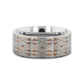 HAVEN Flat Titanium Ring with Engraved Cross Pattern - 8mm