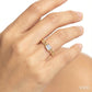 1/5 Ctw Bezel Set Emerald Cut Diamond Curb Link Fashion Ring in 14K Yellow Gold