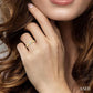 1/5 Ctw Bezel Set Round Cut Diamond Curb Link Fashion Ring in 14K Yellow Gold