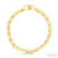 1/5 Ctw Bezel Set Round Cut Diamond Curb Link Fashion Ring in 14K Yellow Gold