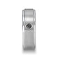 COVENTRY Raised Brushed Center Tungsten Ring with Black Diamond - 8mm